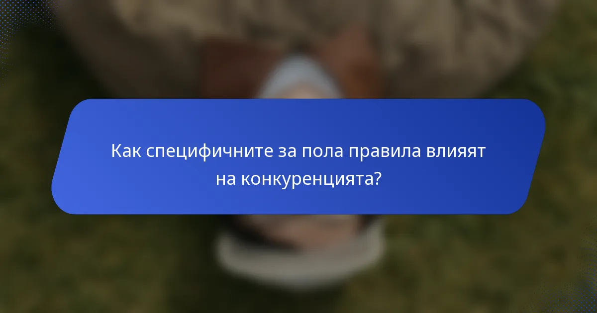 Как специфичните за пола правила влияят на конкуренцията?